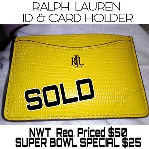 Nwt Ralph Lauren ID& Card Holder